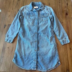 Old Navy Girls Blue Denim Shirt Dress size L (10)